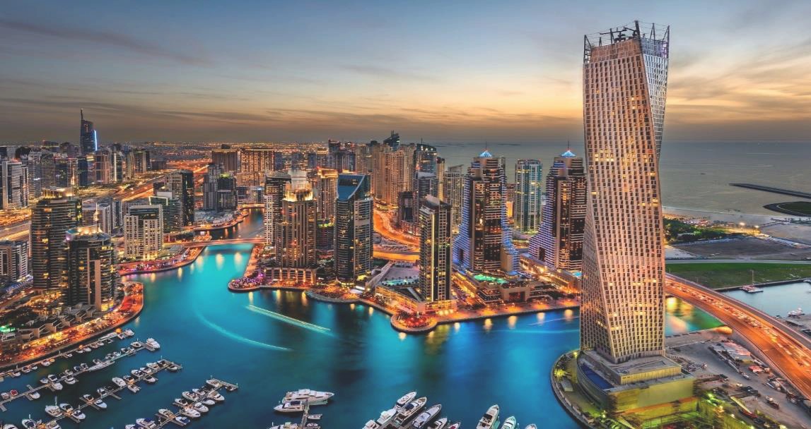 Abu Dhabi Marina Evening View